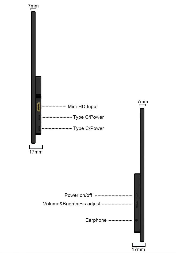 24인치 144Hz OLED 100% NTSC 3840x2160 IPS 화면 휴대용 모니터 (노트북용) 4K 게이밍 모니터