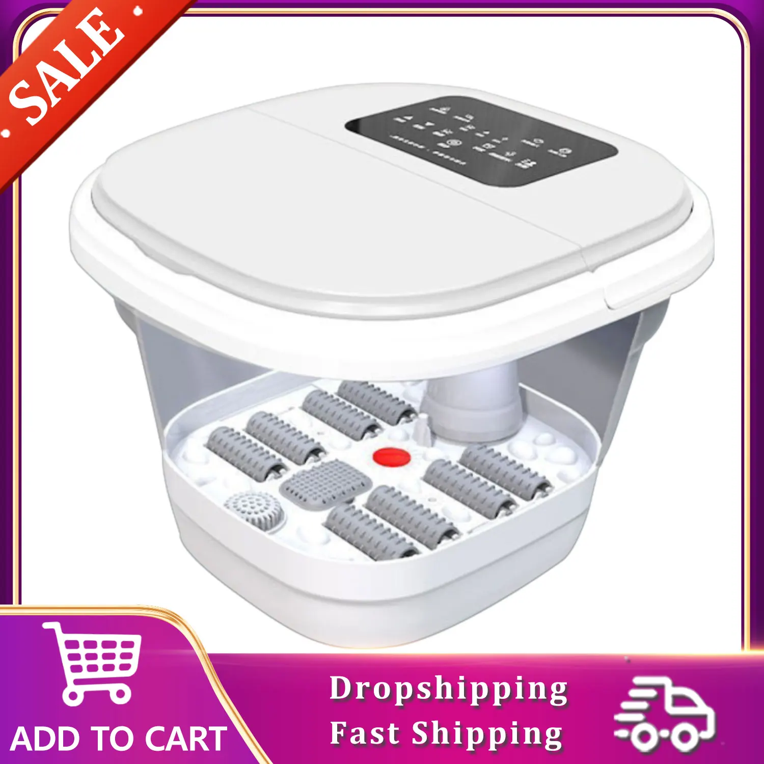 

Semi-automatic Deep Bucket Bubble Foot Bath Multi-Function Bubble Foot Bath Electric Massager Household Heating Constant Tempera