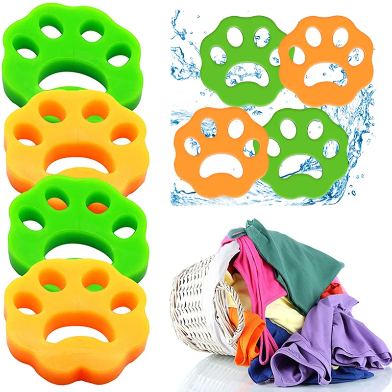 2/4 Pz Pet Hair Remover Lavatrice Hair Remover Riutilizzabile Cat Dog Fur Lint Hair Remover Stendibiancheria Pulizia Strumenti Per Il Bucato