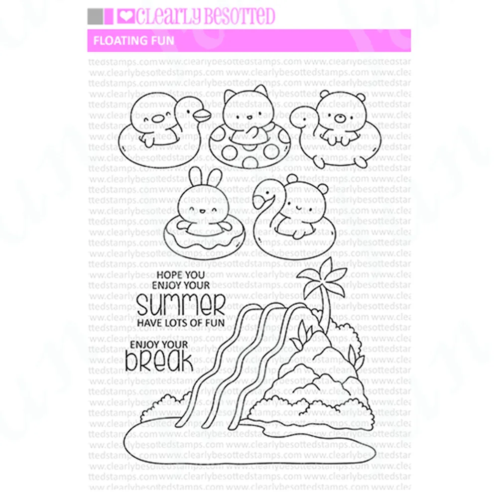 

Floating Fun Happy Summer Clear Stamps 2023 New Arrivals Metal Cutting Dies Embossing Template 2023 Scrapbooking Decoration