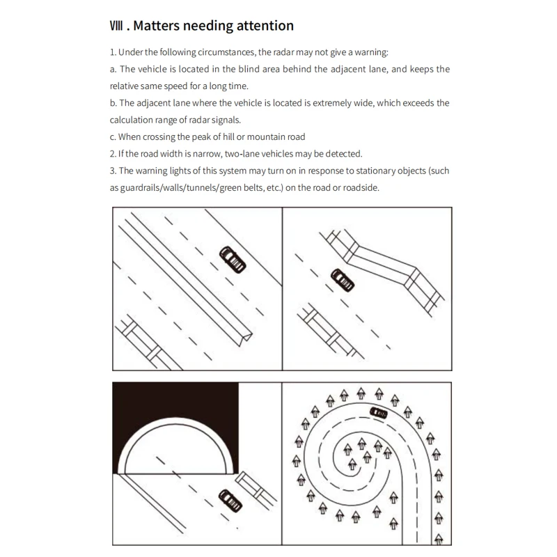 77Ghz Millimeter Wave Radar BSD Blind Spot Detection Lane Change Assisted Safety Warning System for Motorcycle Locomotives 50m