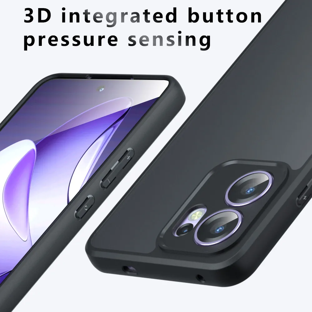Luxury Armor Matte Phone Case - Clear Acrylic Shockproof Back Cover