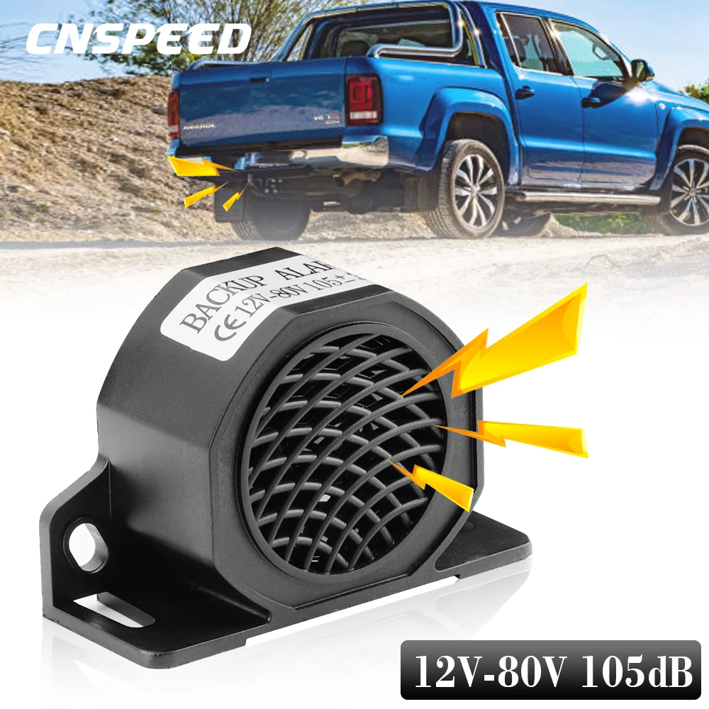 12v 48v Air Raid Siren Backup Siren Beeper Buzzer Sound Warning Alarm Car Truck Vehicle Horn