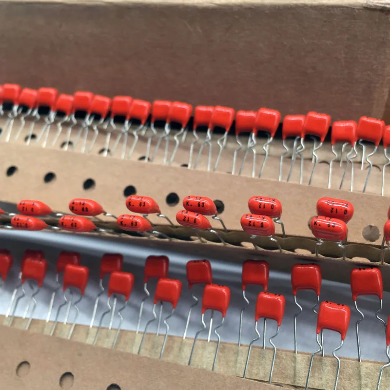 

50 шт. VISHAY PILKOR BC MKT 0,12 UF 120NF 124 63V 100V cbb тонкий пленочный конденсатор