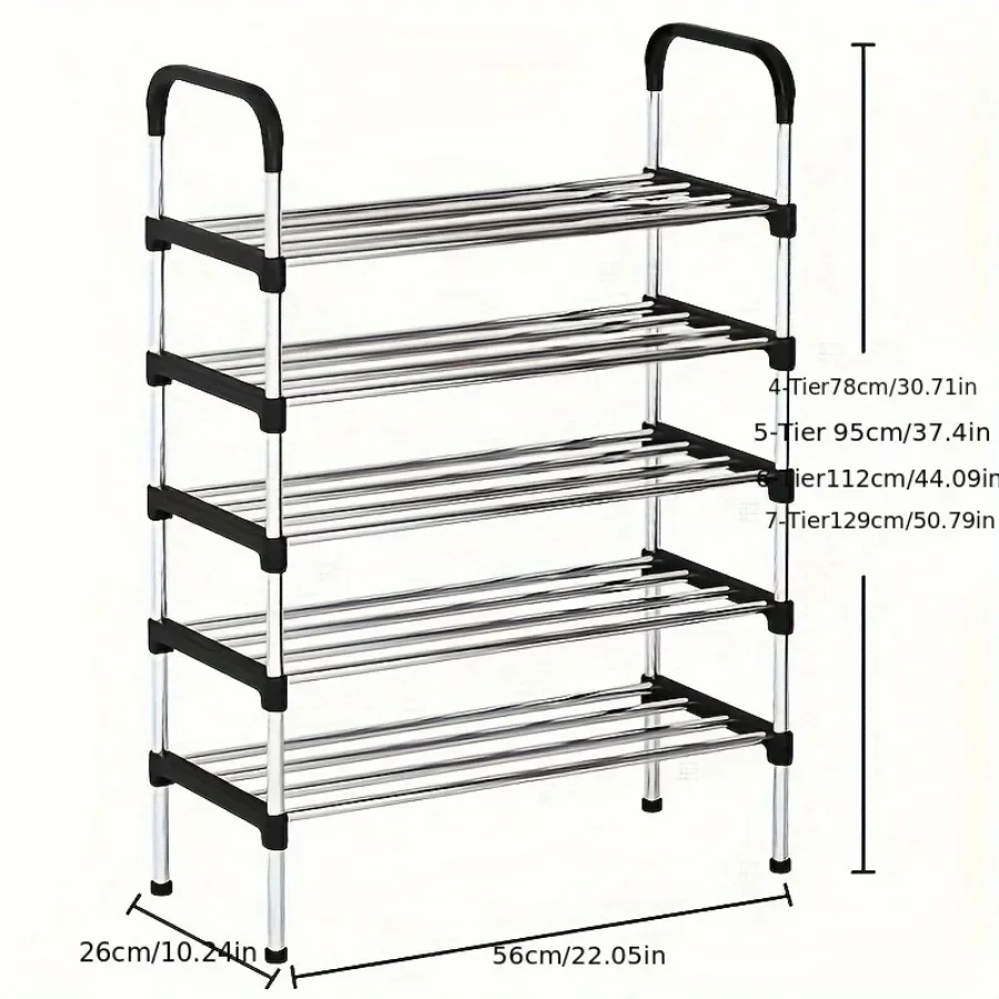 Space-Saving Multi-Layer Shoe Rack Easy Assembly Metal & Plastic Perfect For Entryway Hallway Bedroom Living Room shoe rack shoe organizer