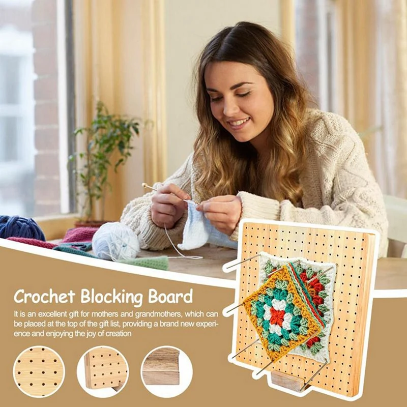 Knitting Crochet Board Set Kit Handcrafted Granny Squares Blocking Board Kit Knitting Tool Gifts For Knitting Crochet