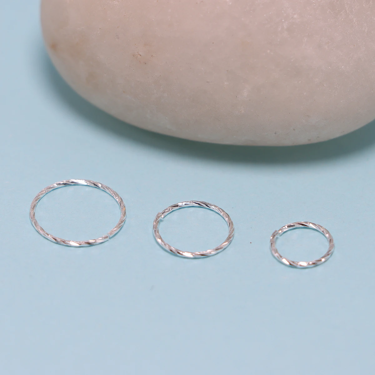 20pcs/pack 925 Sterling Silver Twist Nose Ring Cartilage Tragus Helix Lip Body Piercing Jewelry 6mm 8mm 10mm nose piercings