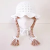 Baby Princess Hat Children's Knitted Hat Sweet and Cute Wig Big Braid Hat 1