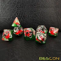 Bescon Red Ladybug RPG Dice Set of 7,  Novelty Ladybugs Polyhedral Game Dice set 2