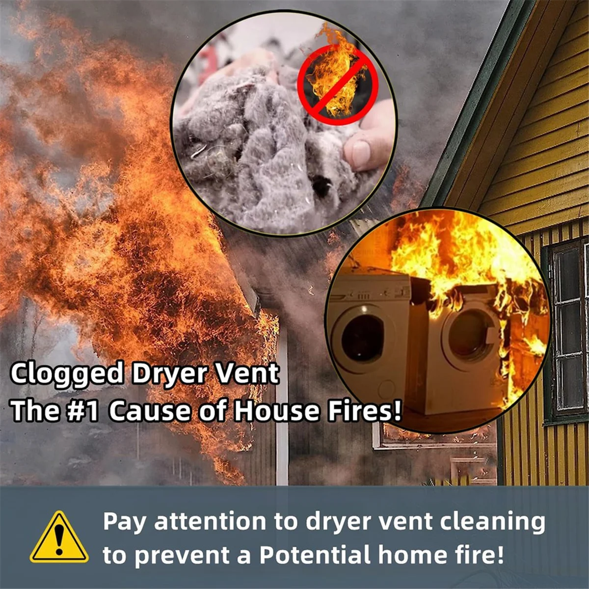 Dryer Vent Cleaning Kit for Dyson V15 V11 V10 V8 V7 Vacuum Cleaner Dryer Lint Remover Flexible Hose and Crevice Tool