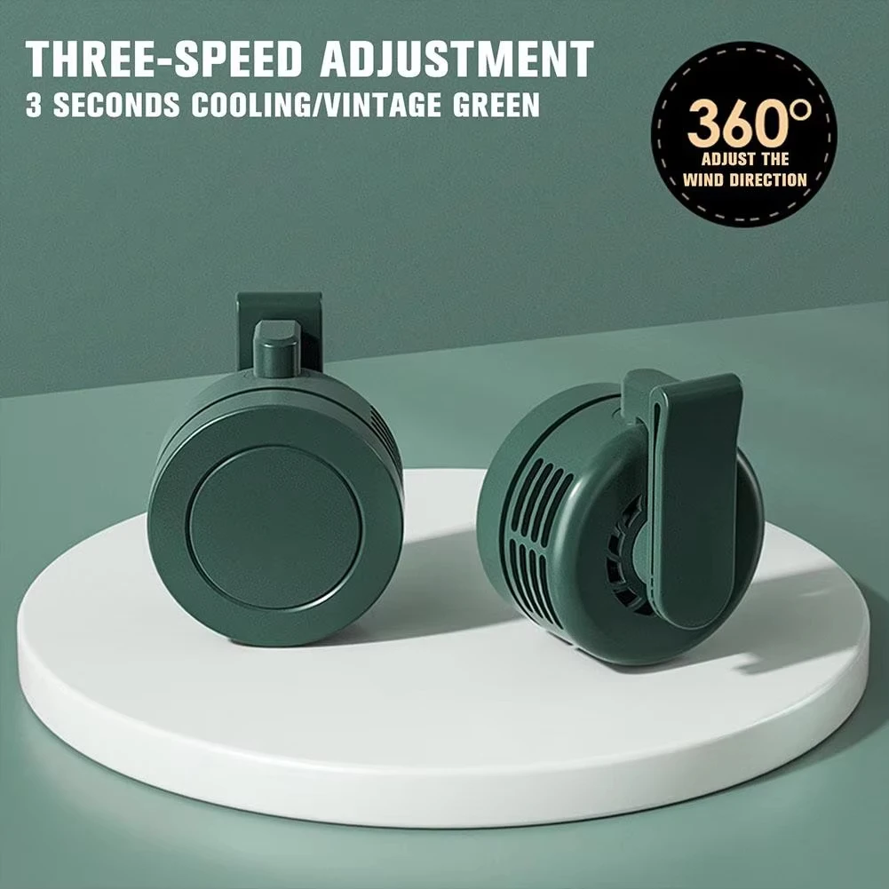 مروحة بمشبك صغير معلقة الخصر الرقبة مروحة فتاة الك...