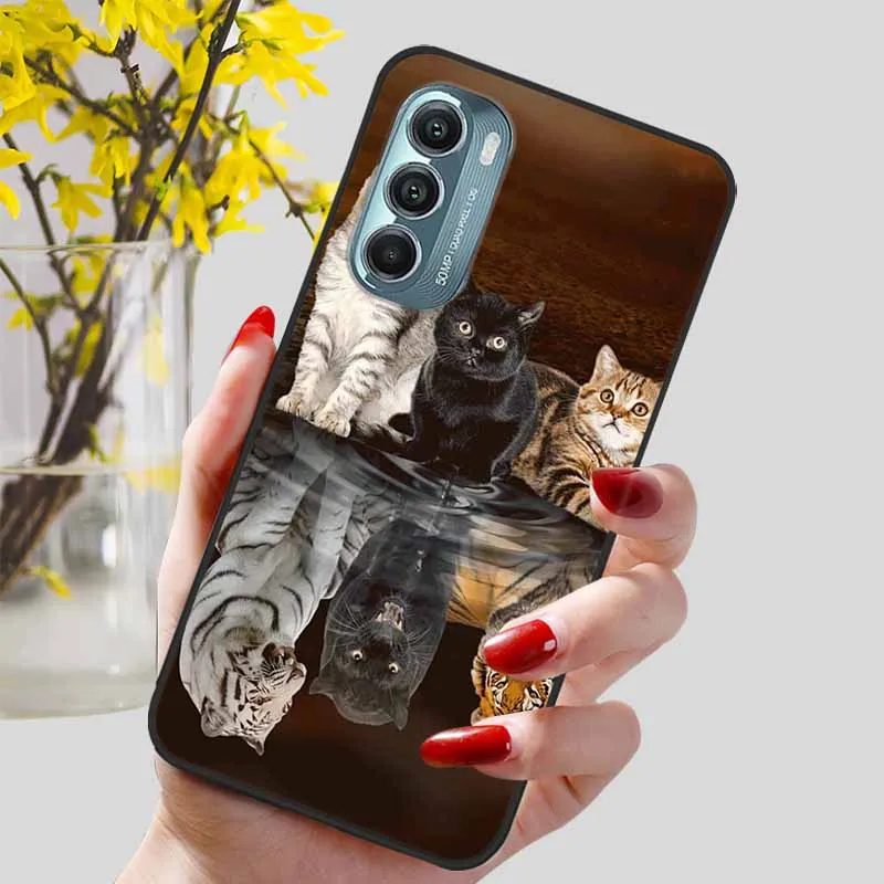 Elegant Black TPU Silicone Phone Cover - Fashion Luxury Cute Protector with Soft Bumper Design