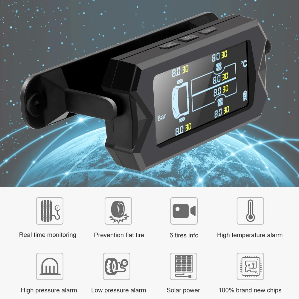 LEEPEE  ¾翭 ڵ RV Ʈ TPMS, 180    귡Ŷ, Ÿ̾ з ͸ ý, 6  ܺ 