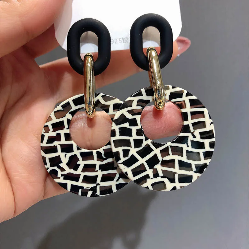 Allyson Leopard Acrylic Geometric Earrings 2