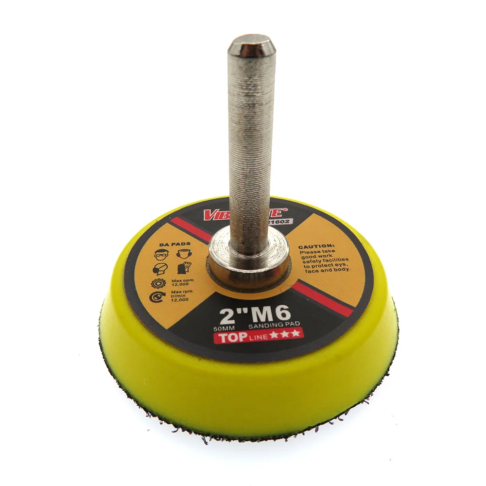 

2 Inch Sanding Pad 6mm Shank 50mm Sander Backing Plate For Hook and Loop Discs Rotary Tools Die Air Grinders Electric Drills