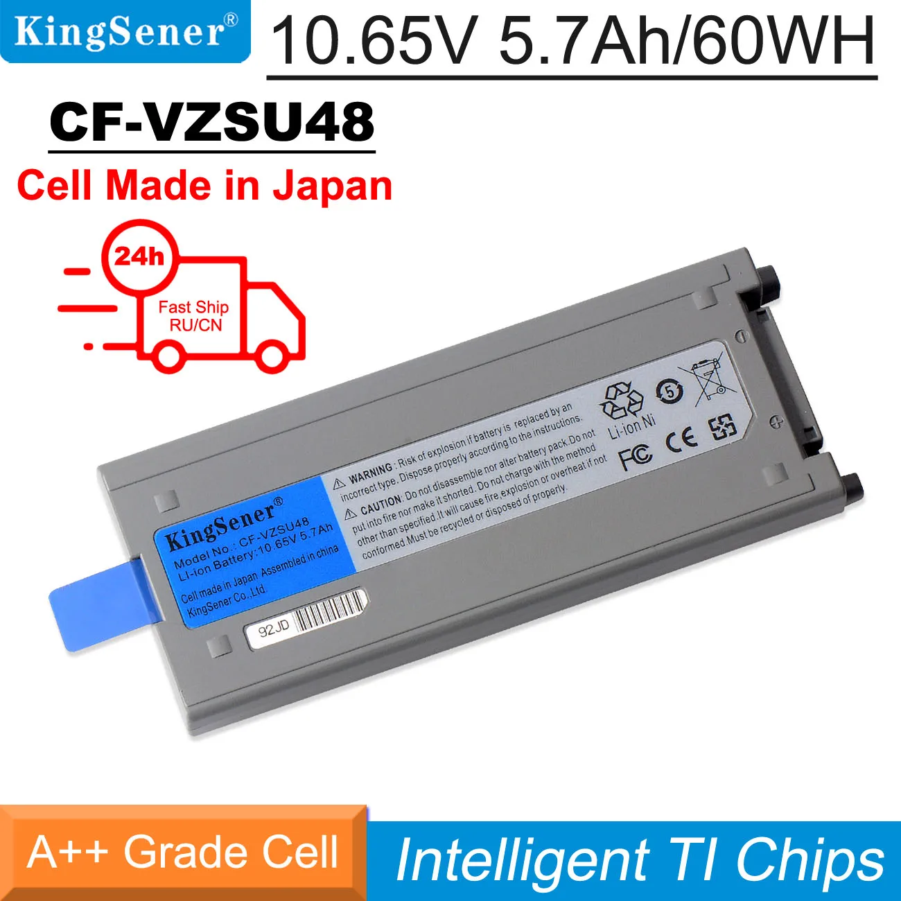 Batteria Per Laptop Kingsener Cf-Vzsu48 Per Panasonic Cf-Vzsu48U Cf-Vzsu48R Cf-Vzsu28 Cf-Vzsu87R Cf-Vzsu50 Cf-19 Cf19 Toughbook