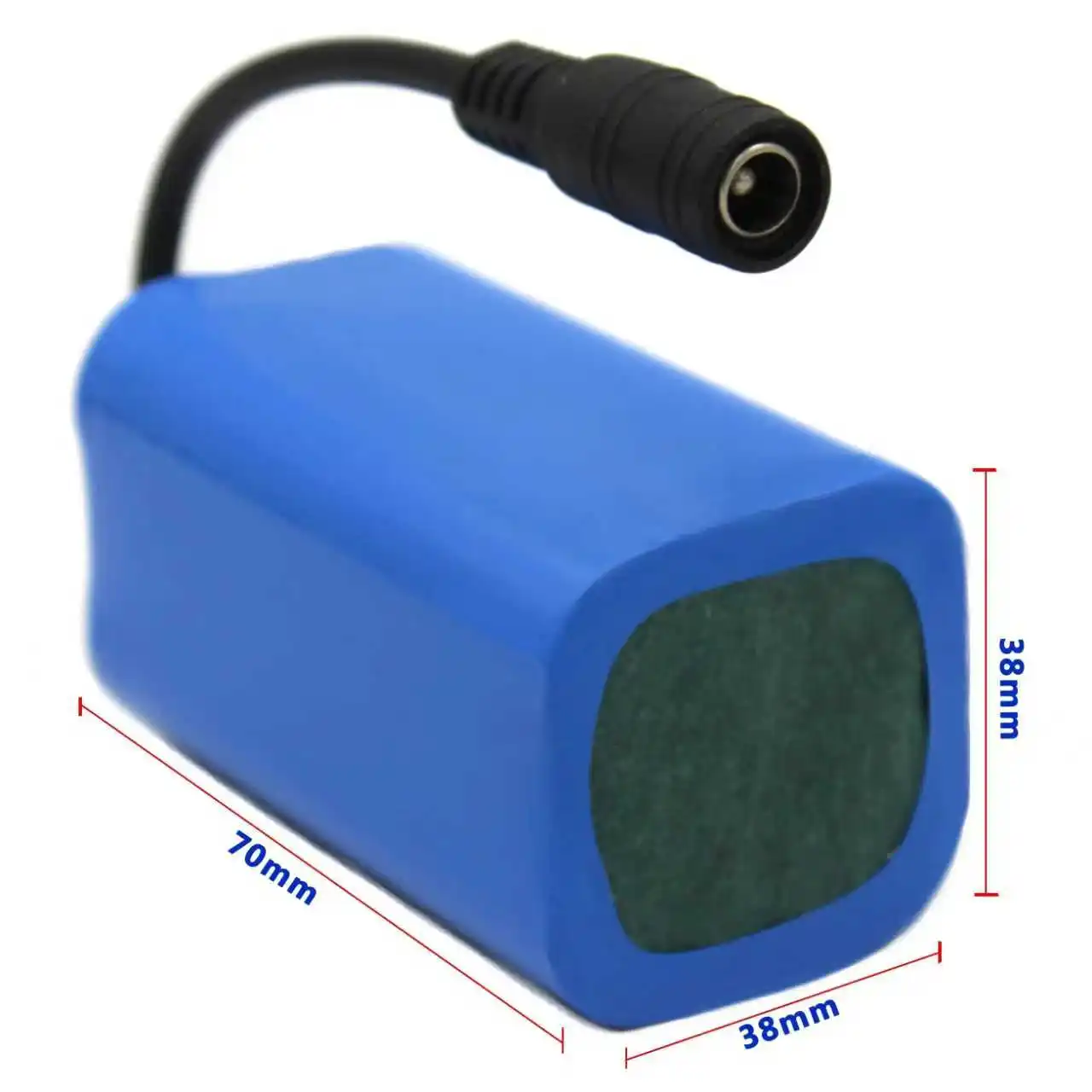 Batterie LiPo 7.4V 12800mAh pour voiture RC, hélicoptère, drone, vue de face