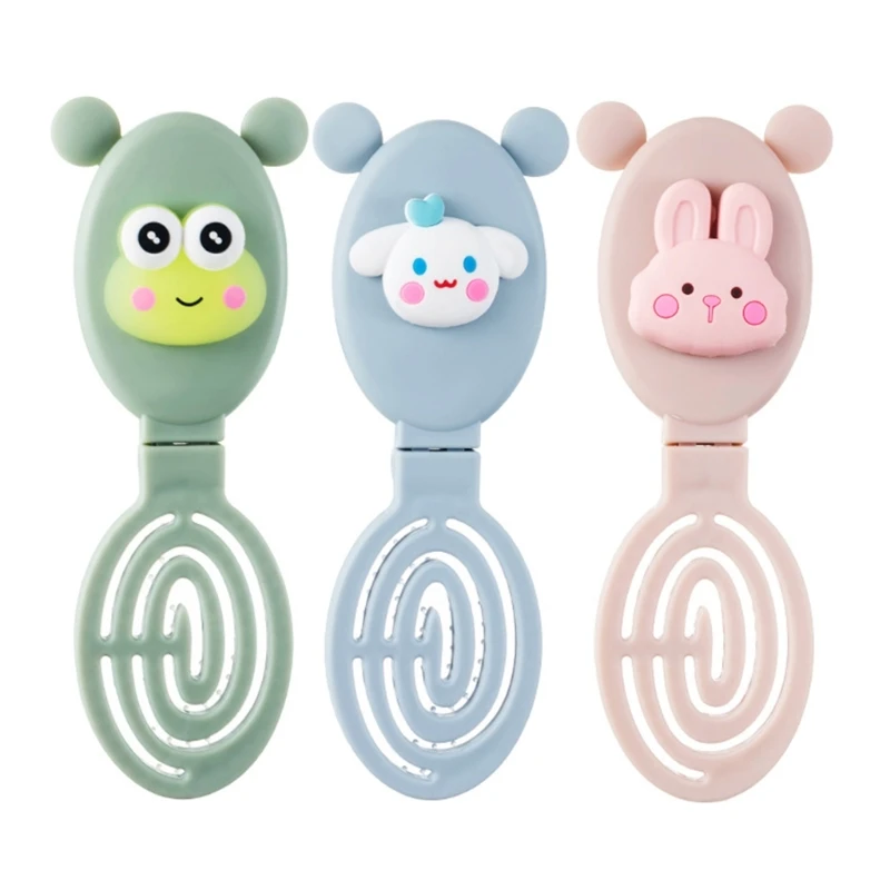 

Professional Travel Hair Comb Portable Folding Hair Brush With Mirror Compact Pocket Size Purse Travel Comb New Dropship