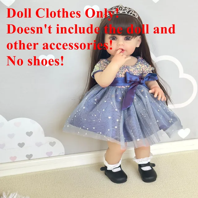 Reborn Dolls Dress untuk 22 inch 55-57cm Bebe Reborn pakaian anak