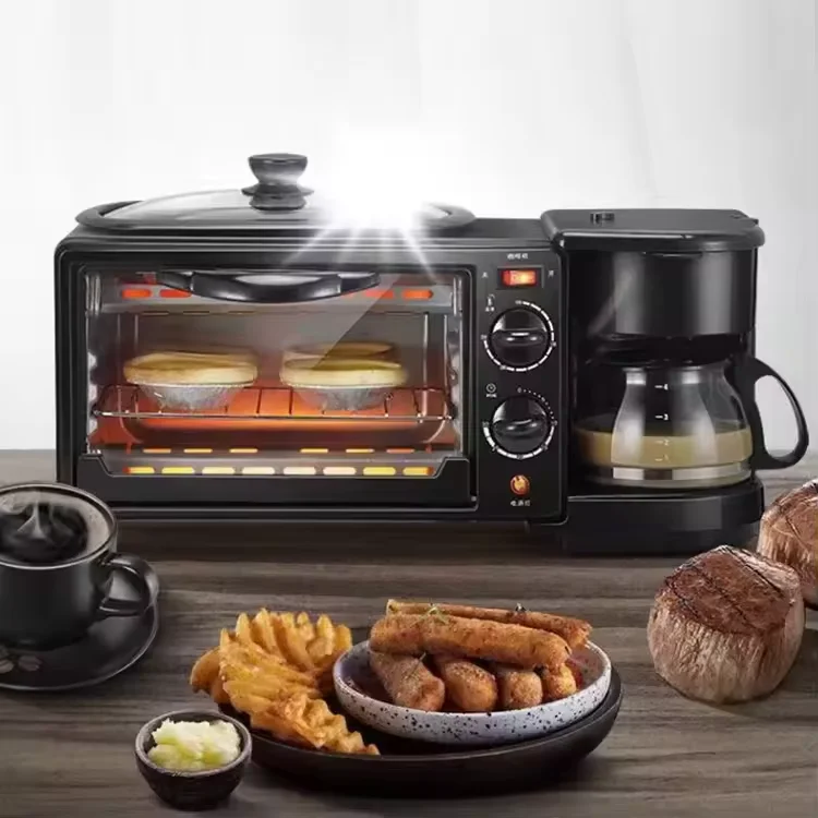 High Quality 3-in-1 Electric Mini Toaster Oven Oven Safe Reliable for Home Hotel Use Modern Style with Bake Toast Functions