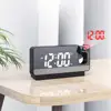 LED Digital Display Projection Alarm Clock 180° Projector on Ceiling Multifunctional Mirror Surface Desktop Clocks for Bedroom 1