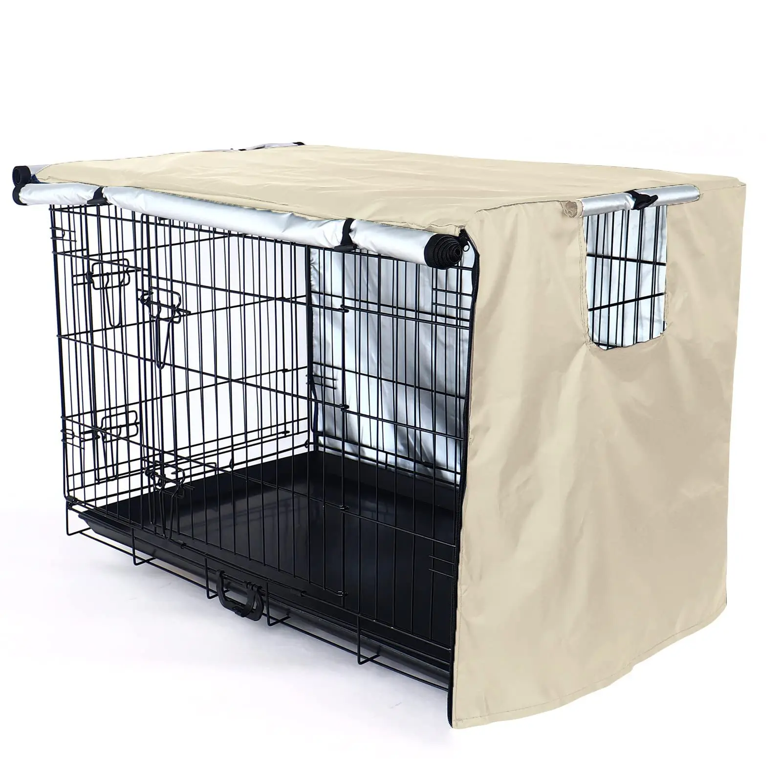 Dog Cage Rainproof Dust Covers Outdoor Universal Dog Wire Crate Cover Waterproof Sun Protection Durable Pet Kennel Case 6