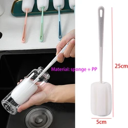 Ergonomic Long Handle Cleaning Brush for Kitchen and Glassware (Style D White)