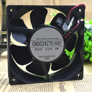 Охлаждающий вентилятор CNDC24Z7C-042 DC 24V 0.37A 9W 120*120*38 мм, 2 провода