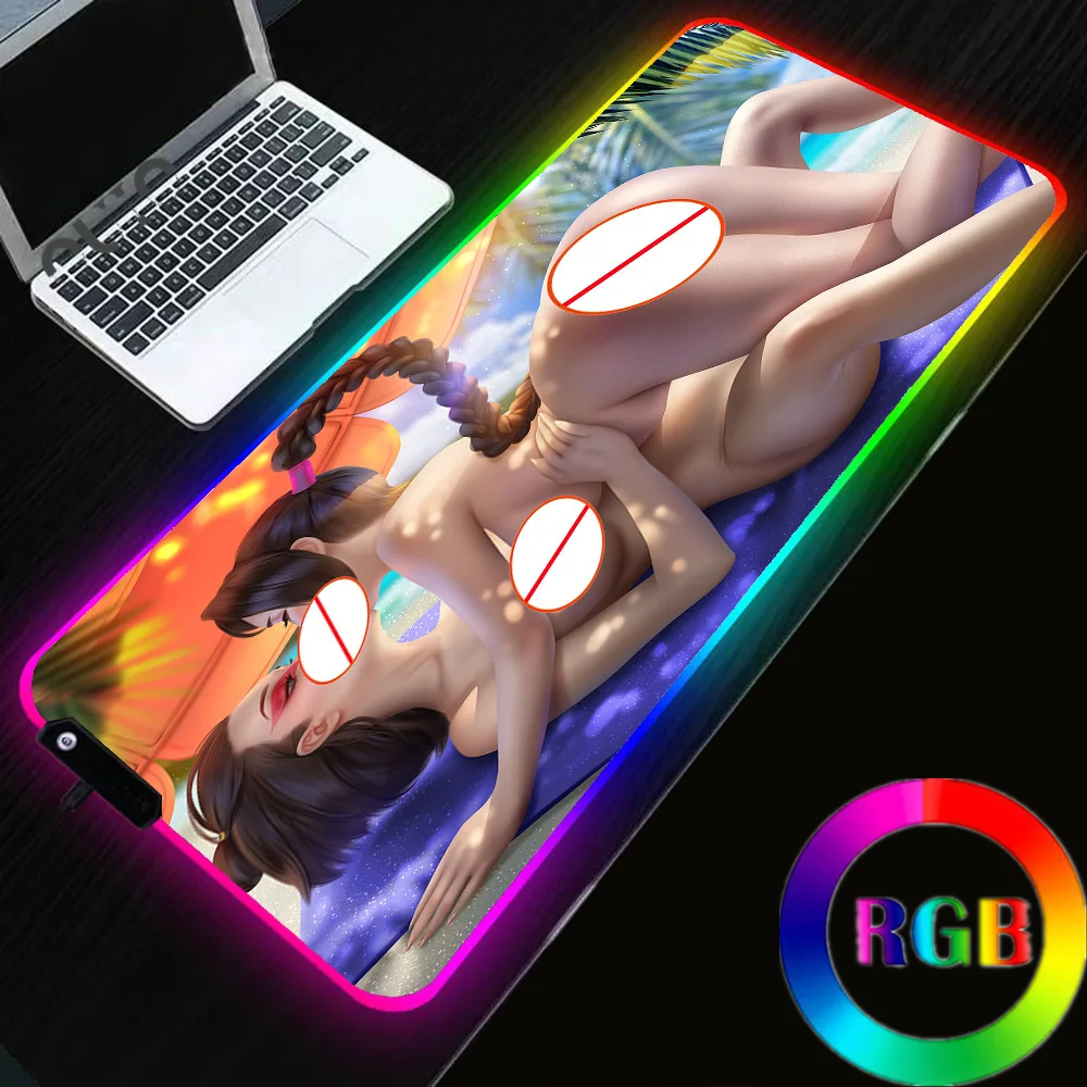 

Avatar:The Last Airbender Sexy Naked Girl RGB Mouse Pad Big Tits Big Ass LED Game Mousepad Backlight Desk Pad Gaming Accessories