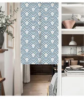 Fish Scales Pattern Door Curtain Geometric Linen Curtains Kitchen Entrance Partition Doorway Curtains Bedroom Decorative Noren 2
