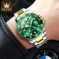 OLEVS montre pour hommes de luxe haut de gamme rotatif unidirectionnel anneau extérieur conception montre à Quartz pour hommes Date automatique étanche montres-bracelets 5