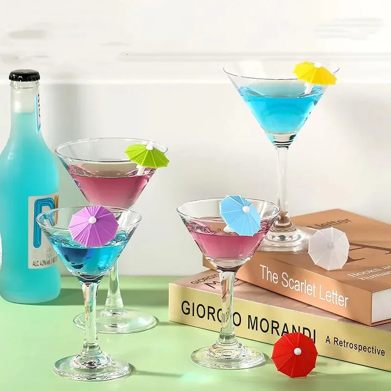 6-120PCS Wine Glass Markers Drink Fruit Cake Sticks Mini Umbrella Cocktail Parasols Wedding Decora Birthday Party Supplies