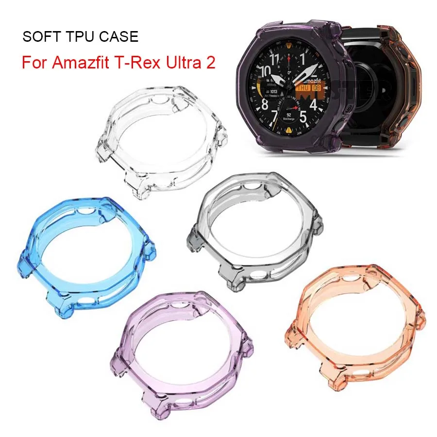Amazfit T-REX Ultra 2 케이스 커버 Amazfit T REX Ultra 2 스마트 워치 보호 액세서리용 소프트 TPU 보호 쉘 범퍼