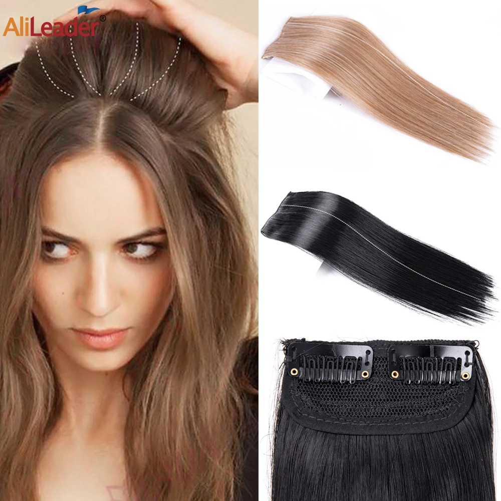 Synthetic Hair Pads Clips In Hair Invisible Clips In Hair Extension With Thinning Hair Adding Hair Volume Hairpieces For Women