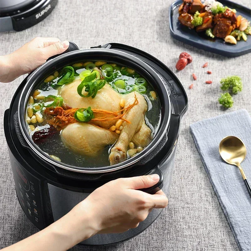 New electric pressure cooker 5 liters large capacity household double liner multifunctional rice cooker reservation 4