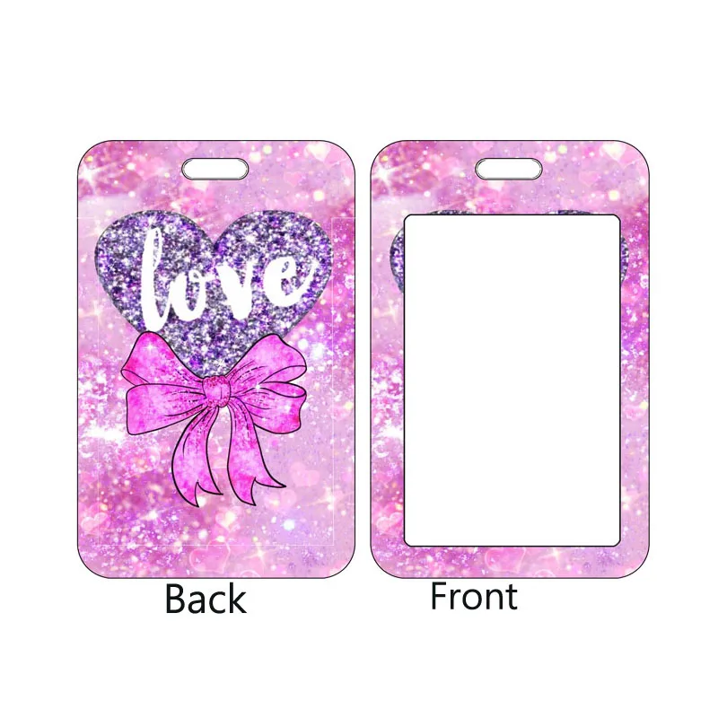 새로운 스타일 색상 사랑 개폐식 클립 릴 카드 홀더 심장 모양 ID 비즈니스 작업 카드 요요 배지 홀더 사무용품