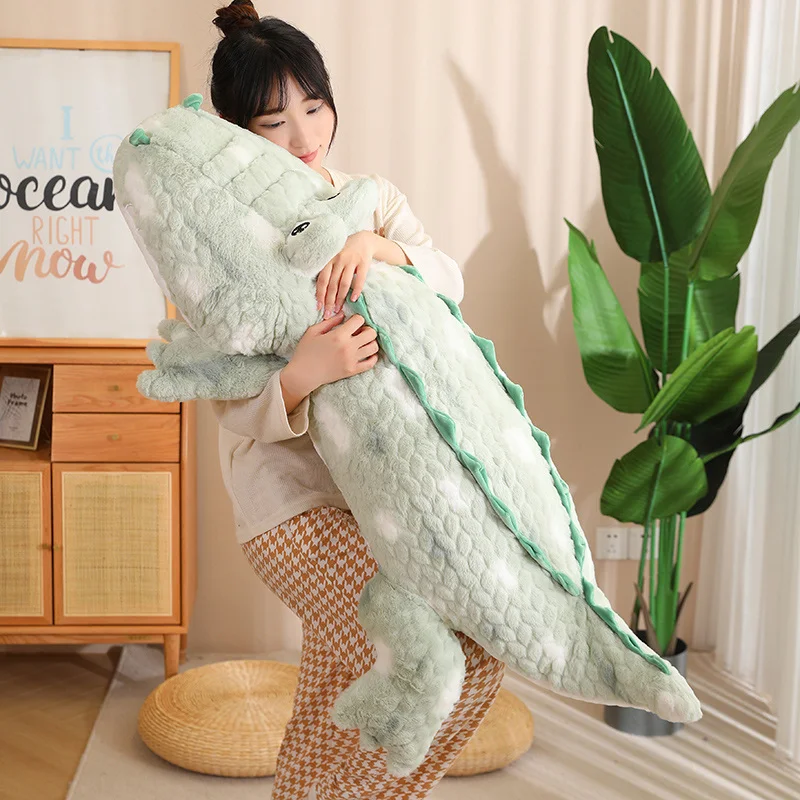 Kawaii Crocodile Plush Pillow Lovely Cartoon Stuffed Soft Animal Cushion Dolls Birthday Christmas Nice Gift Toy For Boys Baby
