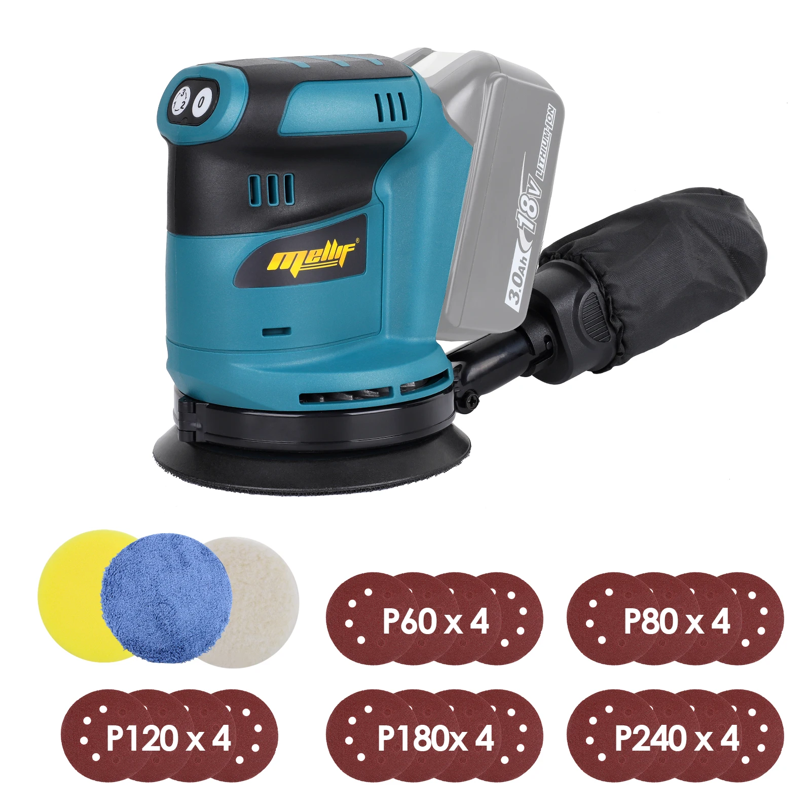 

Cordless Electric Orbital Sander for Makita 18v Battery(NO BATTERY) 125mm Wood Grinder Polishing Machine Sander Power Tools