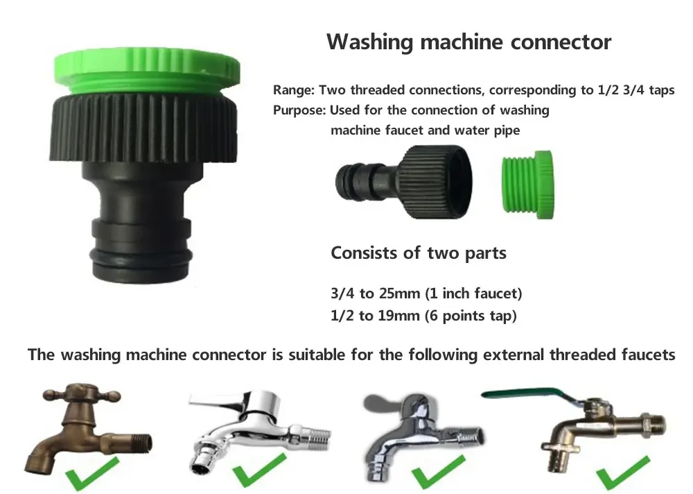 Expandable Garden Hose with 7 Patterns - Flexible Water Gun Sprayer for Car Wash