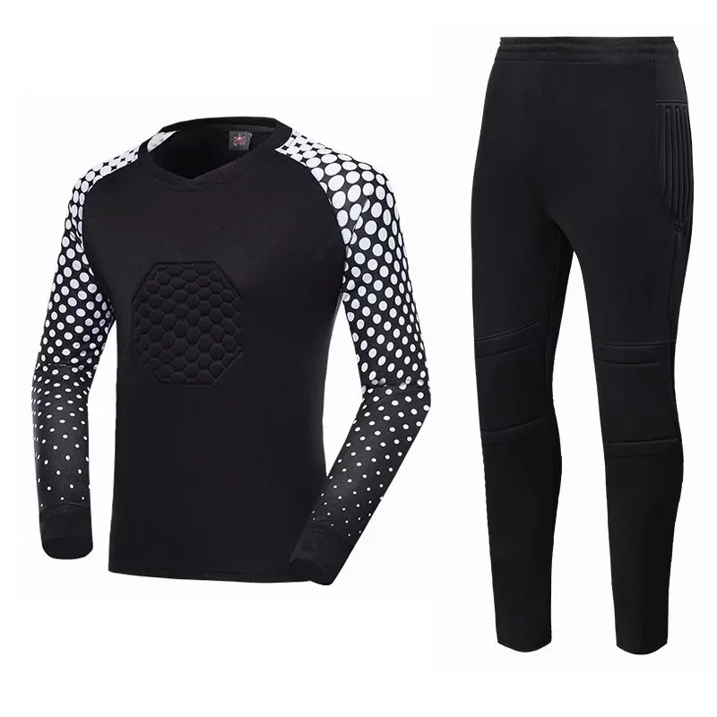 2PCS Football Goalkeeper Suit Kits Adult Training Pants Shorts Jersey Kit Soccer Clothes Set Sports Competition Team Uniform
