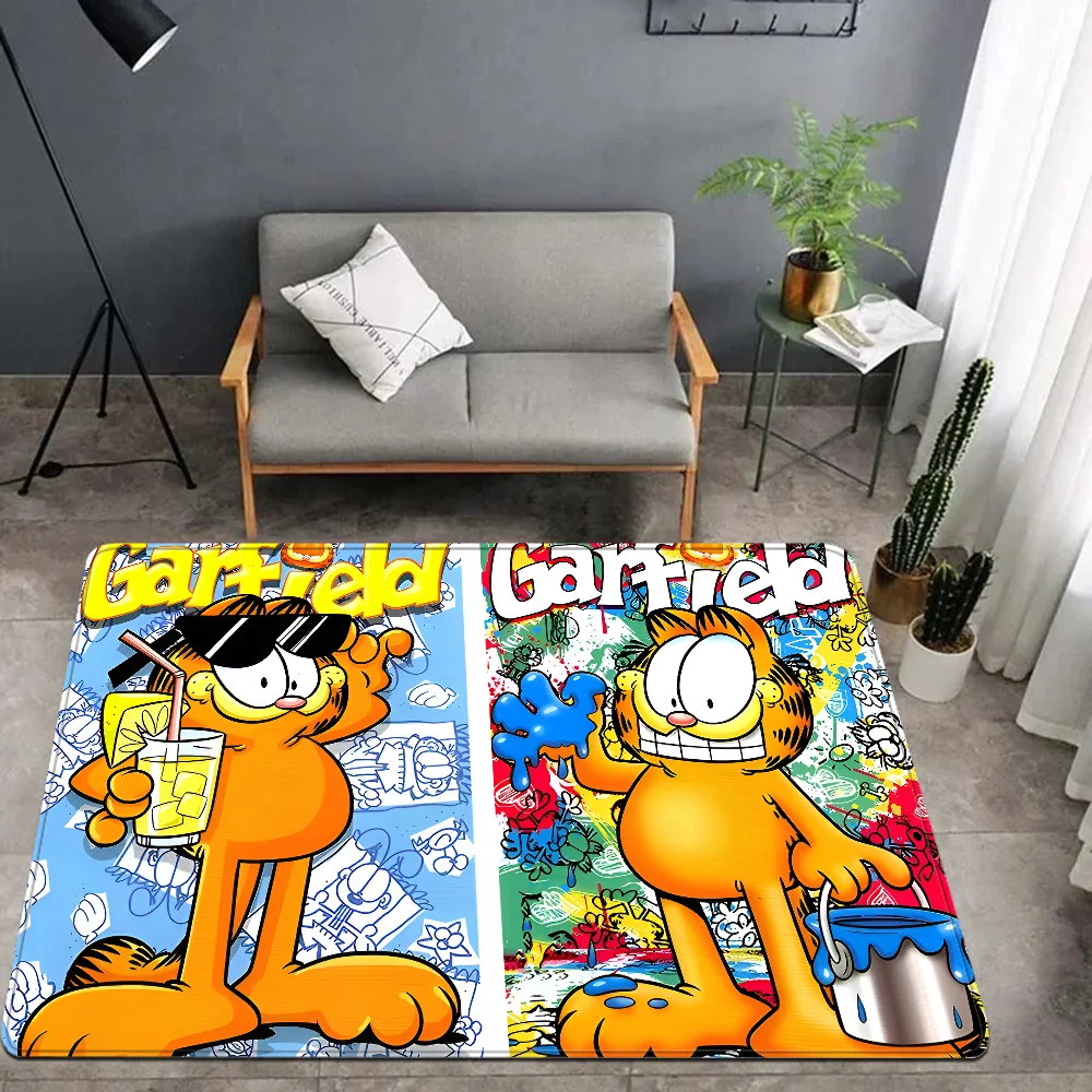 Classic 80s Garfields Bathroom Mat Non-Slip Laundry Room Mat Laundry Decor Balcony Child Living Room Toilet Rug 6