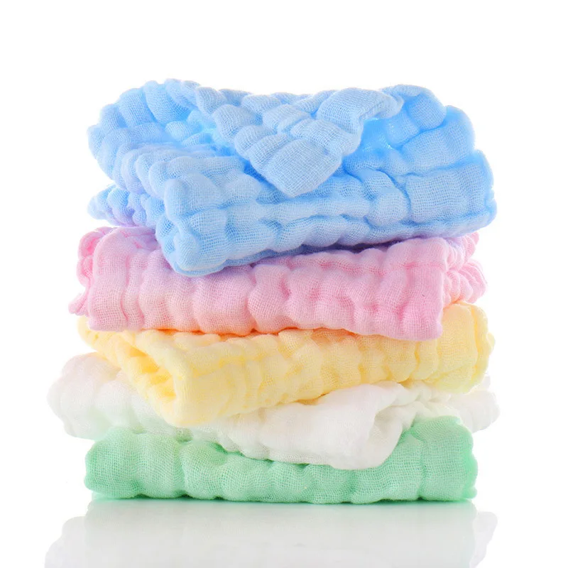 Baby Bath Face Towel Saliva Towels 6 Layer Cotton Newborn Feeding Washcloth Hand Towel Handkerchief 30x30cm