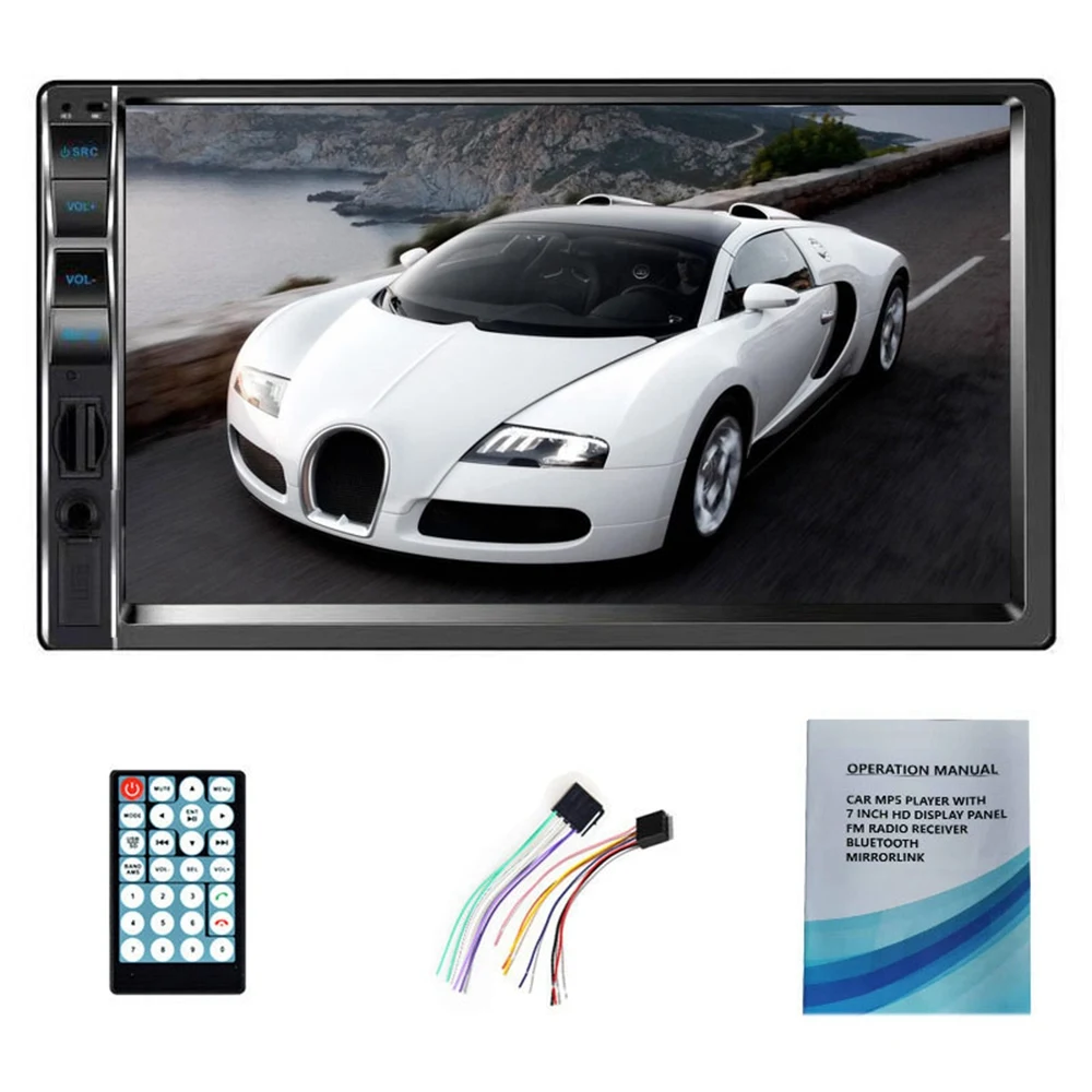 

Автомагнитола 2 Din, 7-дюймовая стереомагнитола MP5, Bluetooth, USB, зеркальная ссылка для GPS