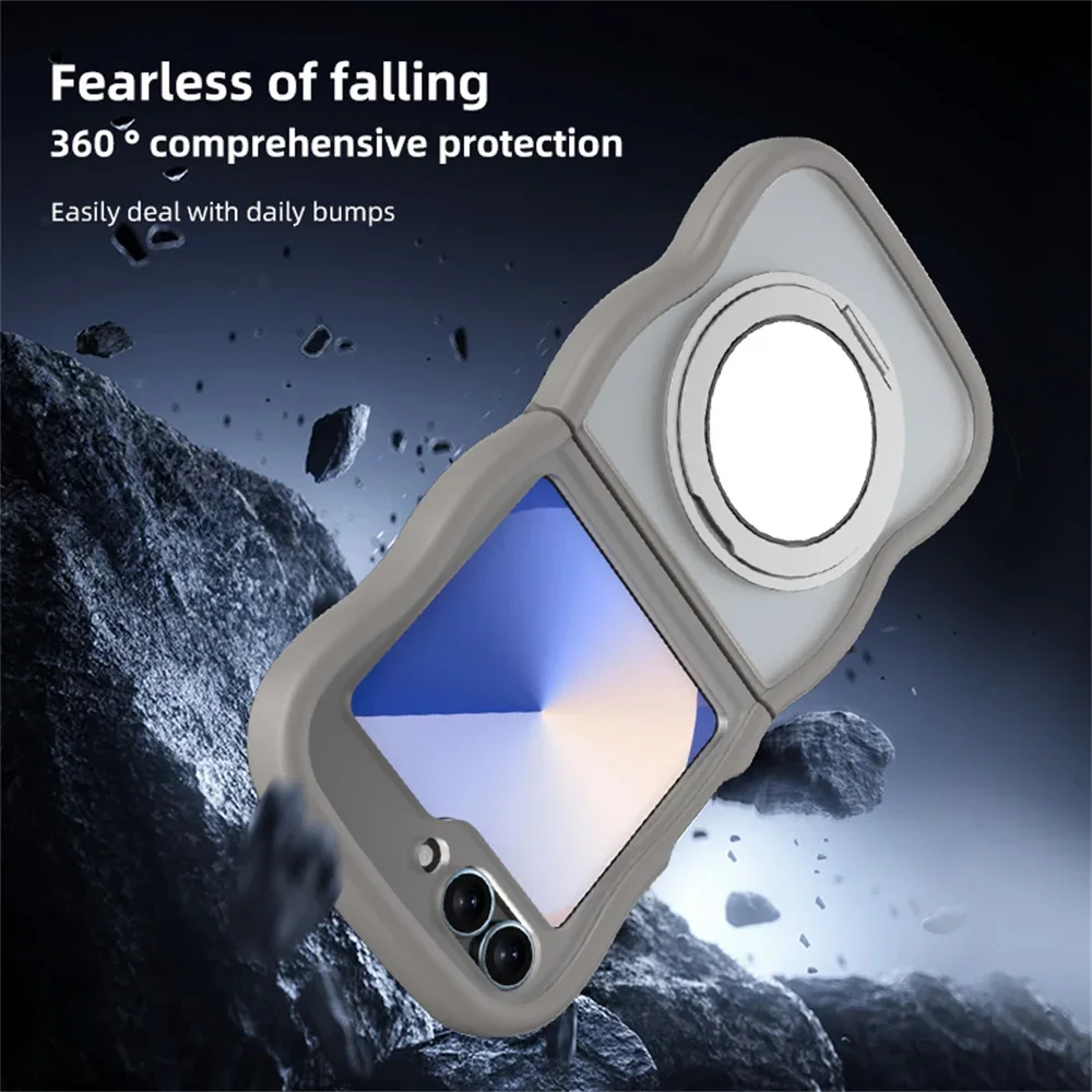 360° Rotating Magnetic Mirror Phone Case with Bracket and Magsafe Compatibility