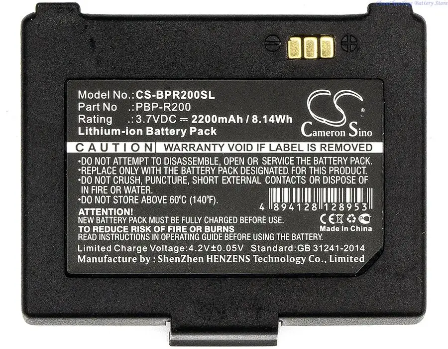 Cameron Sino 1100mah Bateria de Impressora Portátil Pbp-r200 para Bixolon Spp-r210 Spp-r200 Spp-r200iii Spp-r200ii 7.4v Versão - Image 3