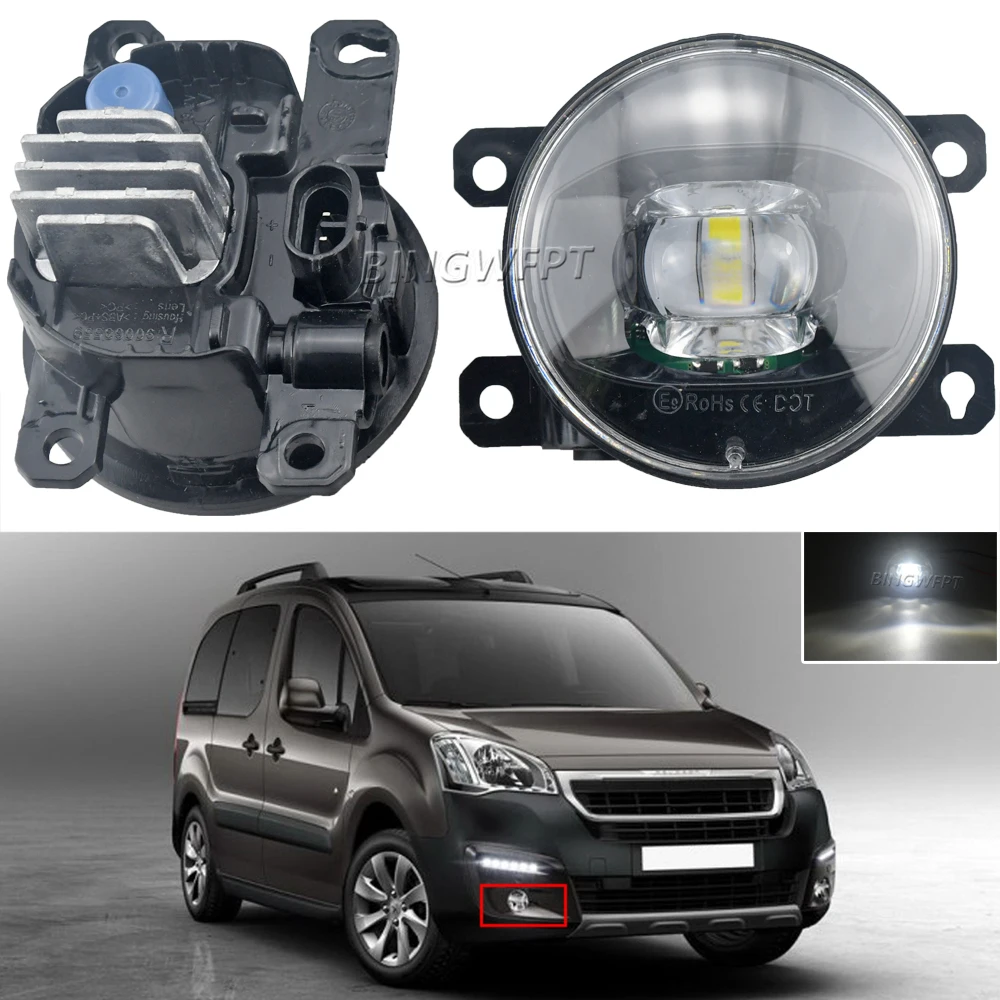 2Pcs Fendinebbia A Led Per Peugeot Partner Tepee 2008-2017 Led Fendinebbia Fendinebbia Fendinebbia Drl