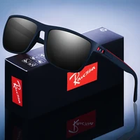 Lunettes de soleil polarisées UV400 pour hommes et femmes, monture carrée mate, de haute qualité, flambant neuves 2