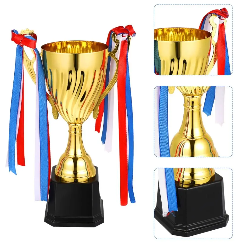 

Golden Trophy Awards Competition Soccer Craft Souvenirs Winner Award Trophy Toy Metal Model School Rewarding Supply Cupaward