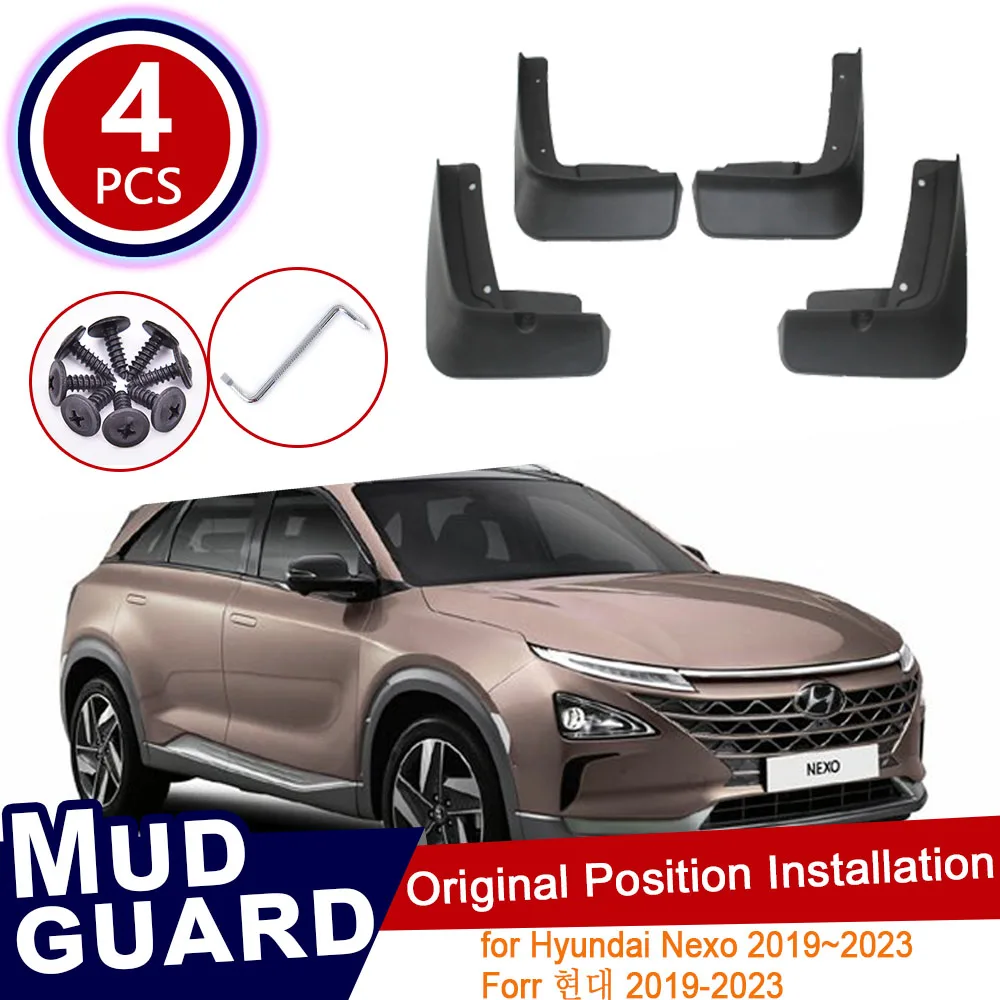 

Car Mud Flaps for Hyundai Nexo FE 2019~2023 2020 2021 2023 Electric Mudguard Front Rear Wheels Splash Guards Fender Accessories