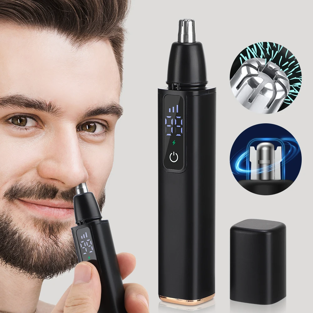 Black Electric Nose Hair Trimmer For Men And Women Available With Low Noise High Torque High Speed Motor Washable Nasal Hair 2